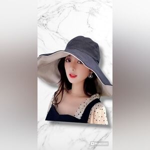 Women's Large Protective Reversible Bucket Gardening Summer Sun Hat